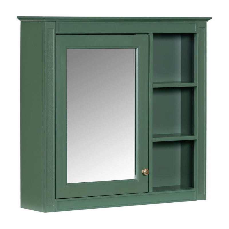Wall Mounted Medicine Cabinet With Mirror And 3 Open Shelves