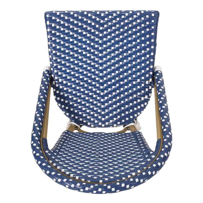 Outdoor Pe Rattan French Barstool Set