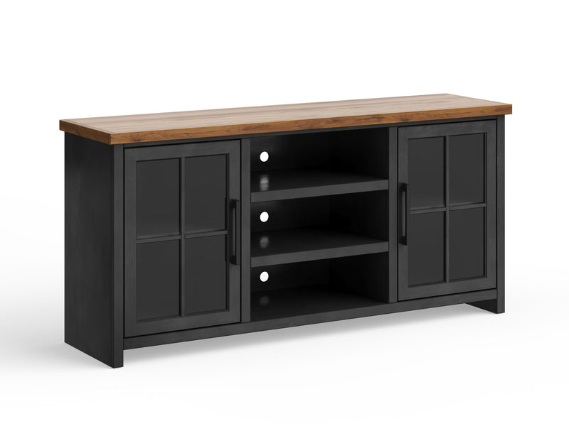 TV Stand Console For TVs Up To 80" - Black / Whiskey