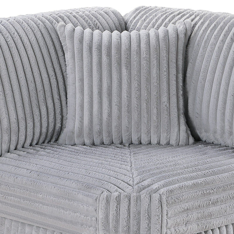 Contemporary Style Modular Sectional Sofa Set With USB, Cup Holder