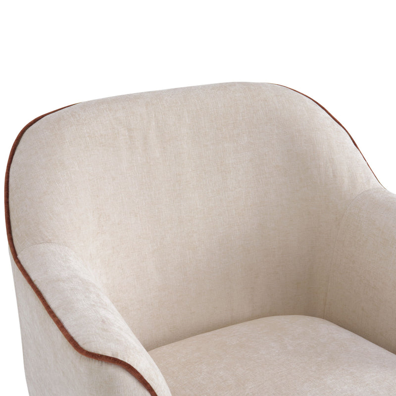 360° Swivel Accent Chair With Flared Arms