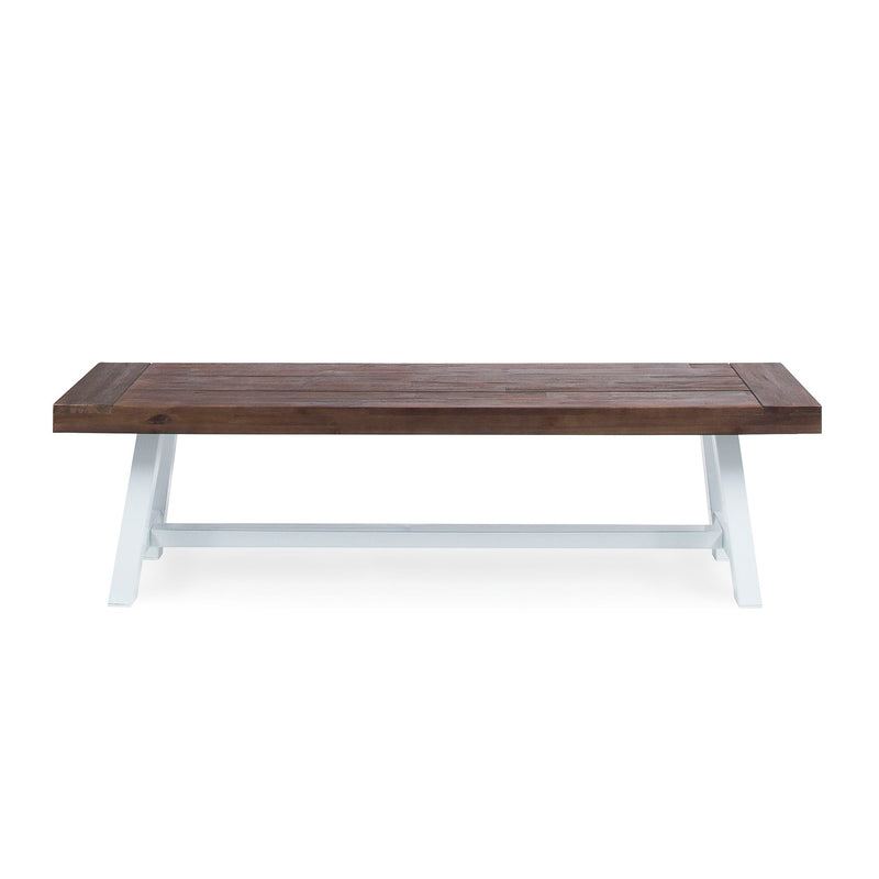 Tranquilizer - Outdoor Acacia Wood Bench With Slat Panel Design