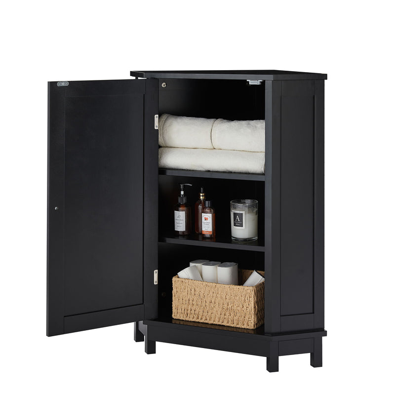 Bathroom Cabinet Triangle Corner Storage Cabinet With Adjustable Shelf Modern Style