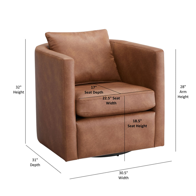Sutton - Swivel Barrel Chair