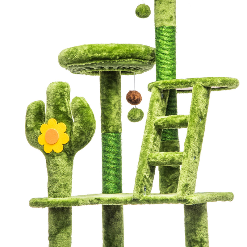 Cactus Cat Tree With Transparent Capsule