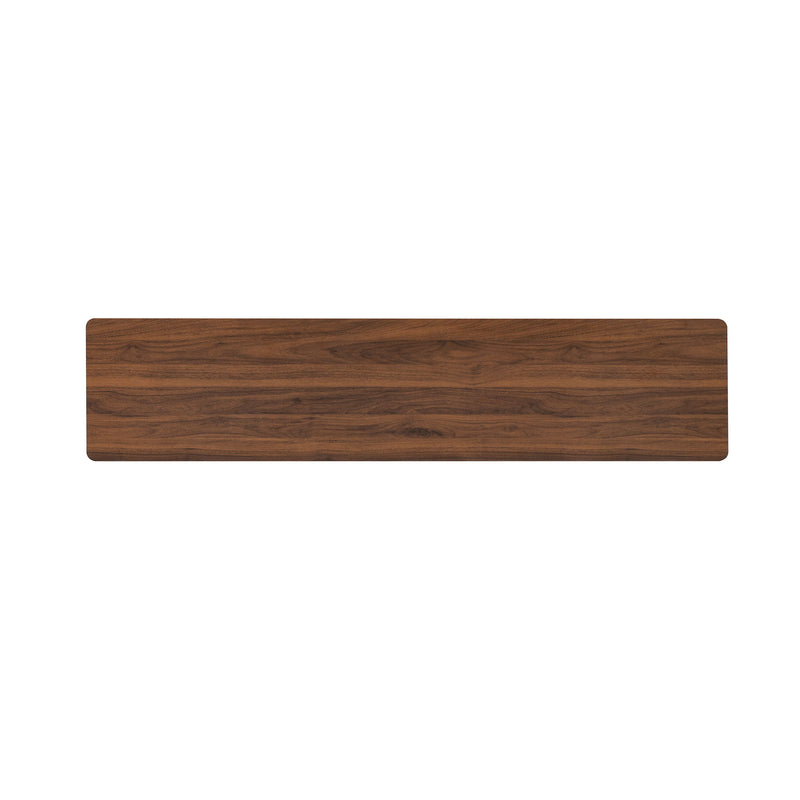 Fluted TV Stand With Storage Drawers And Cabinets For TVs Up To 80", Soft-Close Hinges, Cable Management - Walnut