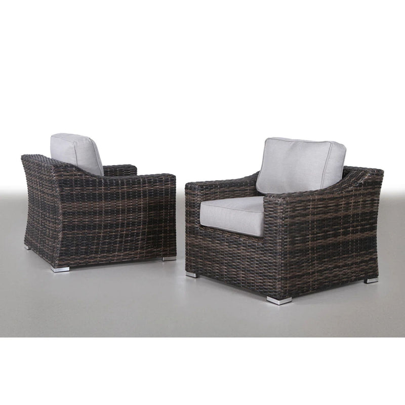 Modern Patio Chair With Cushions (Set of 2) - Brown