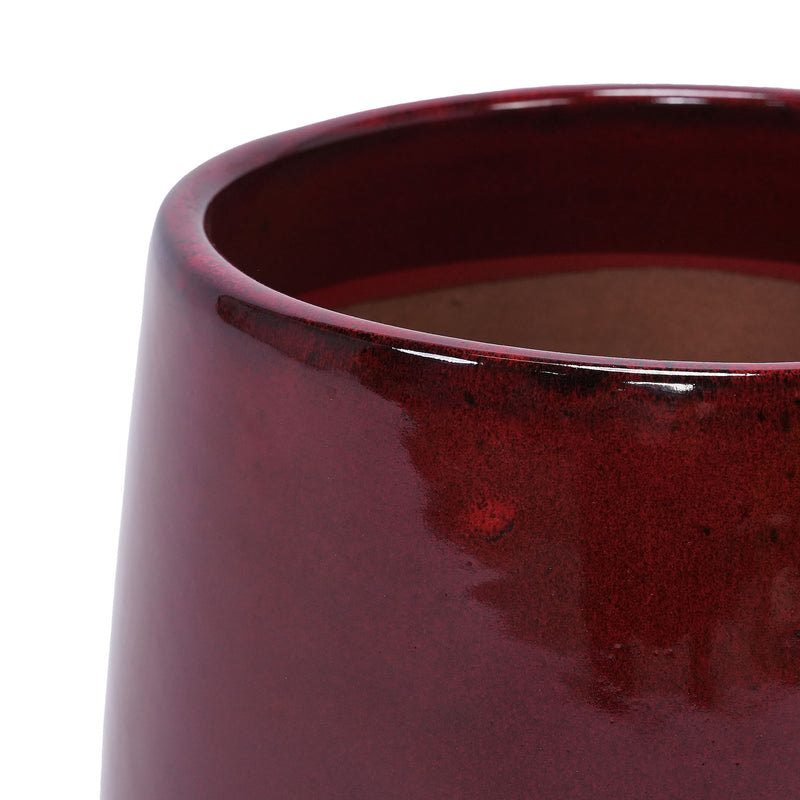4 Pieces Planter Pot, Indoor Outdoor Flowerpot For Patio, Garden, Or Windowsills - Bean Paste Red