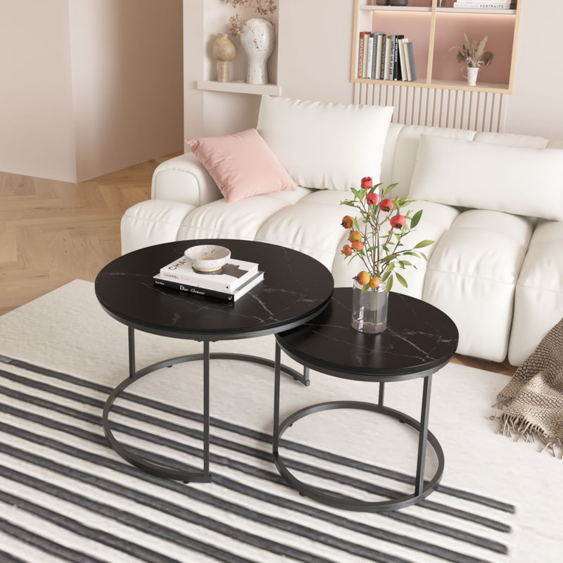 Round Nesting Coffee Table (Set of 2)