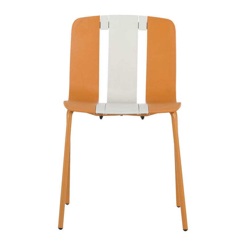 Modern Striped Blocking Single Chairs, Waterproof And Fade Resistant (Set of 4)
