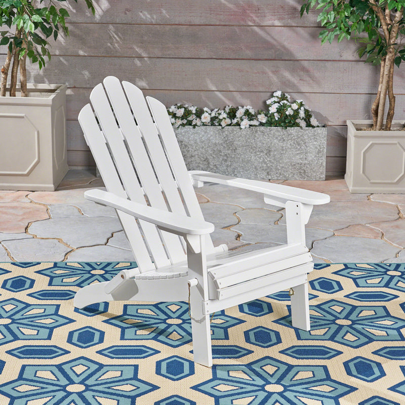 Aurascape - Outdoor Acacia Wood Foldable Adirondack Chair
