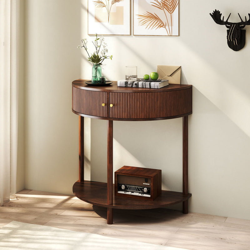 Demi Lune - Console Table With 2 Storage Drawers