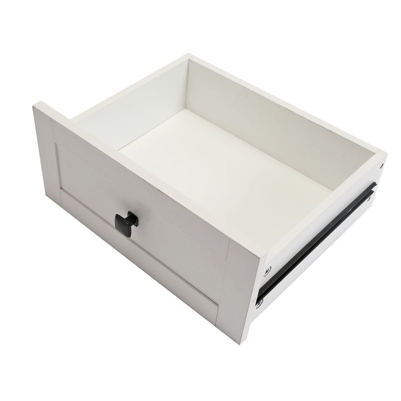 Coffee Bar With Mini Fridge Space & Built In Charging Station, Large Bar Cabinet With Drawers & Adjustable Shelves For Kitchen - White