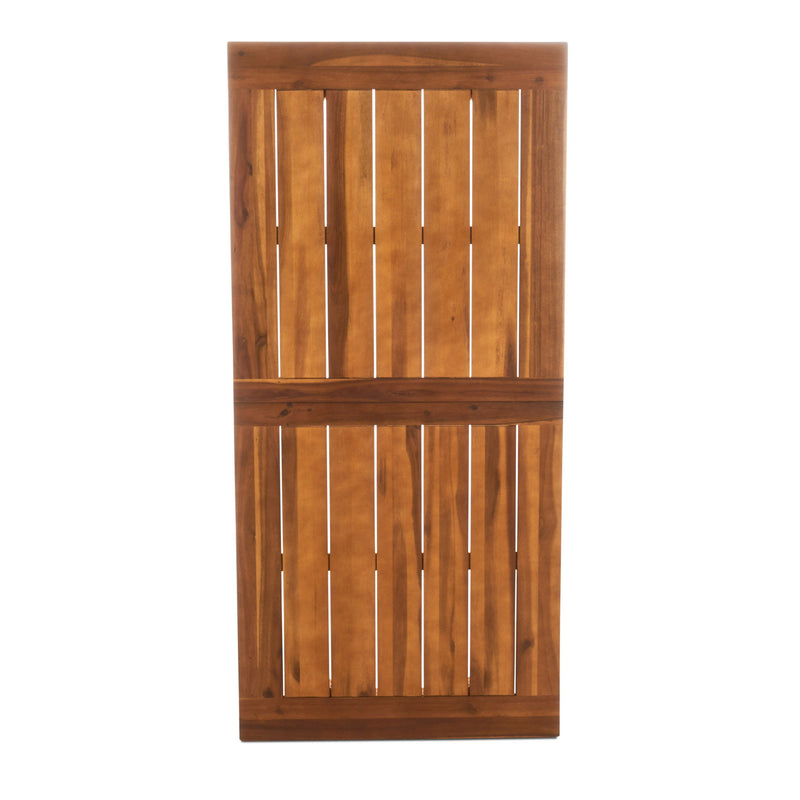 Della - Modern Industrial Dining Table With Acacia Wood Top - Teak