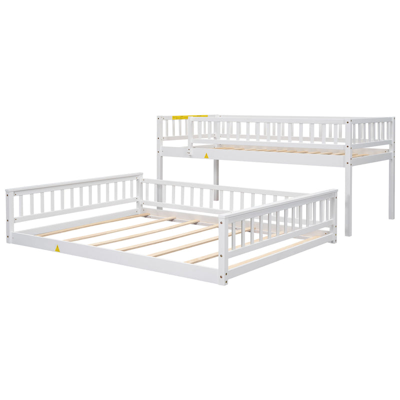 Bunk Bed With Ladder And Guardrails