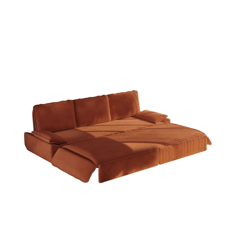 King Size Pull Out Sofa Bed, 3 In 1 Convertible Multifunctional
