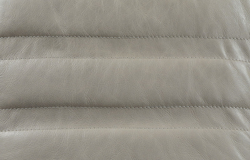 Piran - Top Grain Leather Accent Chair With Swivel - Gray