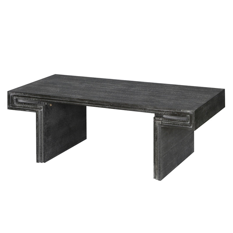 American Vintage Industrial Coffee Table, Double Tier Design