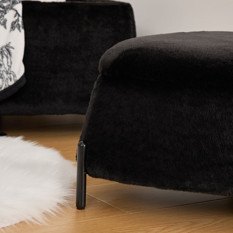 Upholstered Storage Ottoman Set With Reversible Lid