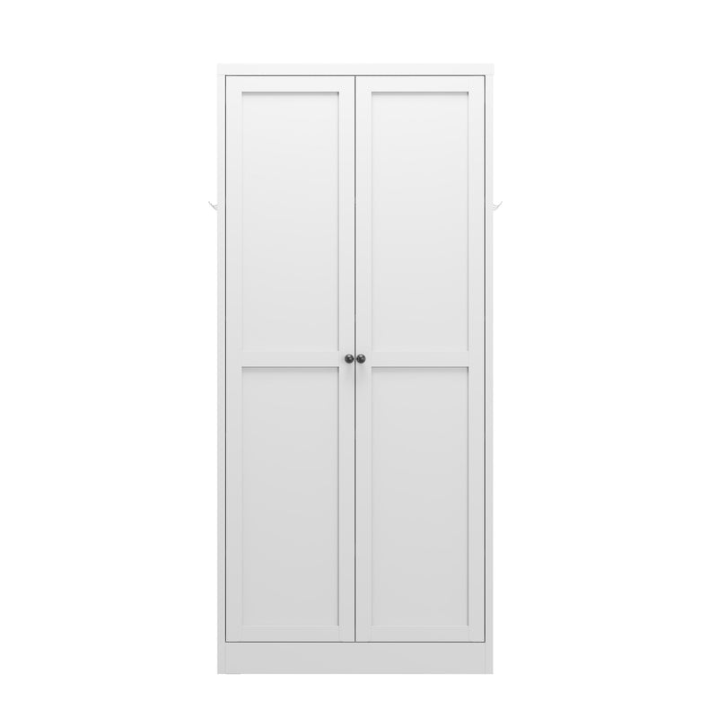 Metal Kitchen Pantry Cabinet With Adjustable Storage And 4 Heavy Duty Shelves - White
