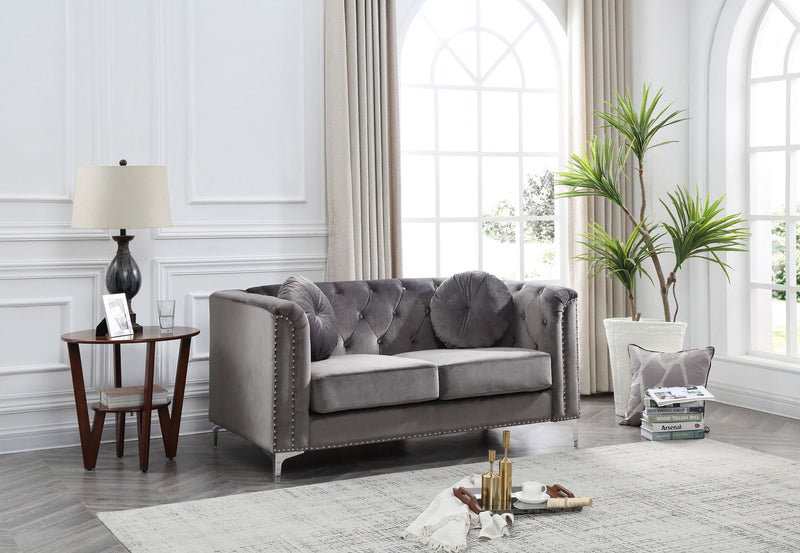 Stylish Sloped Arm Loveseat
