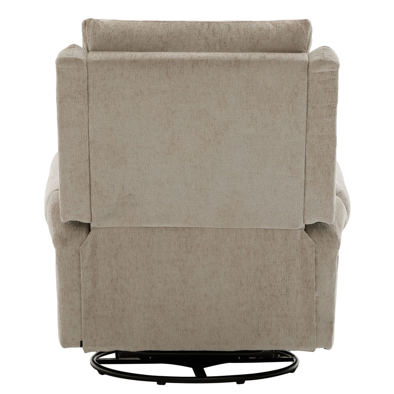 Manual Recliner Massage Chair With Swivel Rocker, 8 Massage Modes, Side Storage Pocket