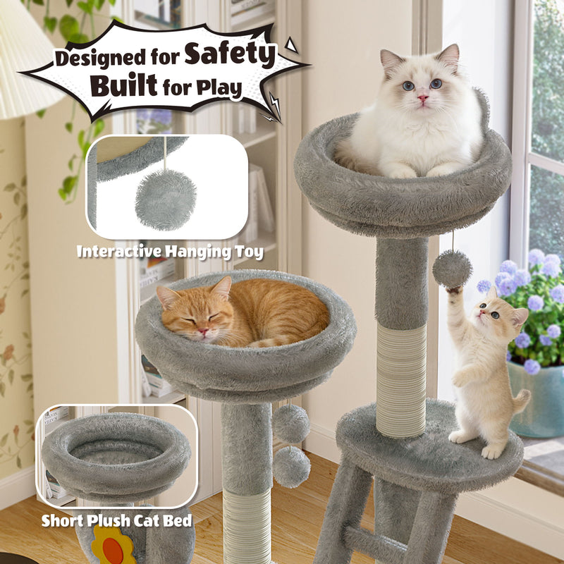 Cactus Cat Tree With Transparent Capsule