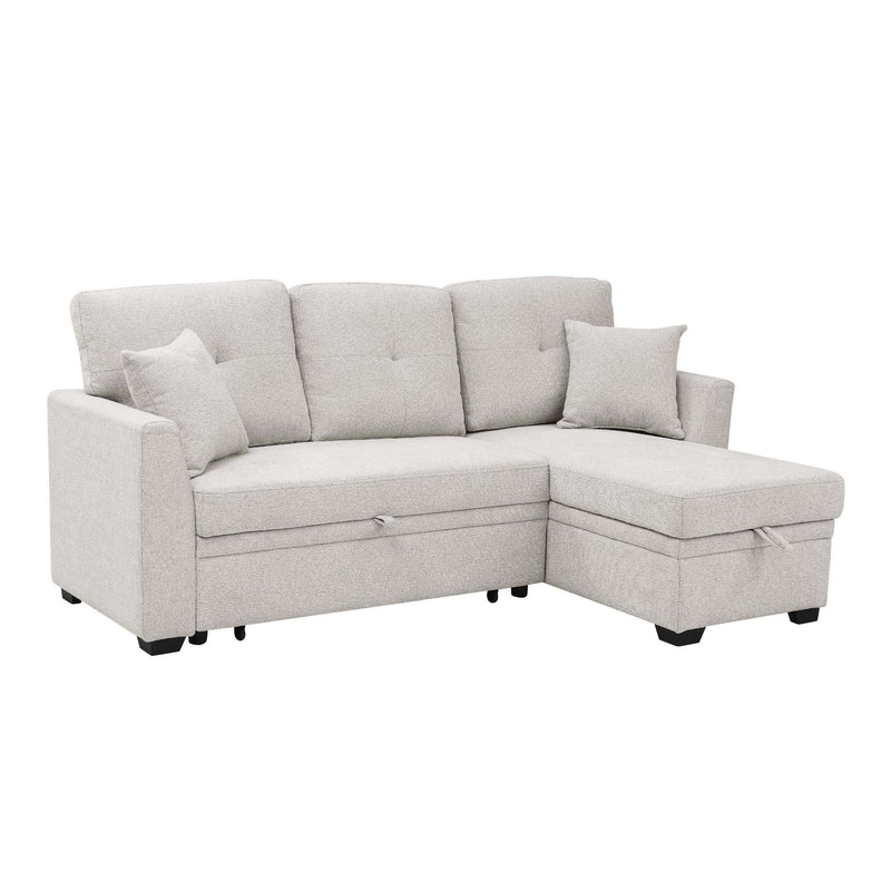 Upholstered Sectional & Pull Out Bed And Chaise Storage