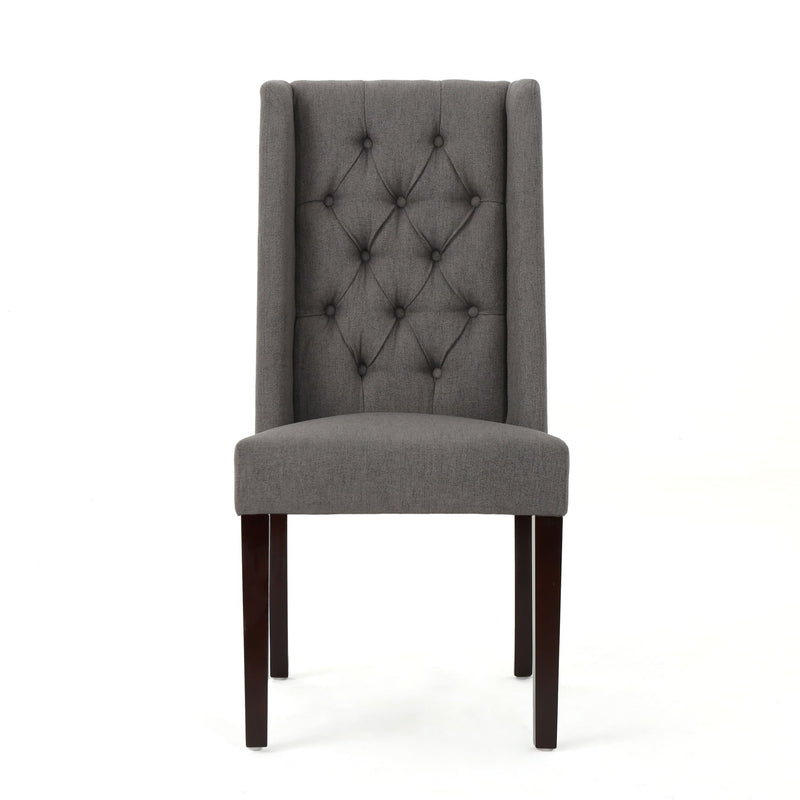 Sophisticated Tufted Dining Chair With High Back Design