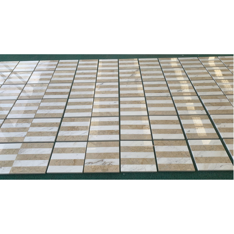 Elegant Waterjet Polished Marble Tile For Floor And Wall
