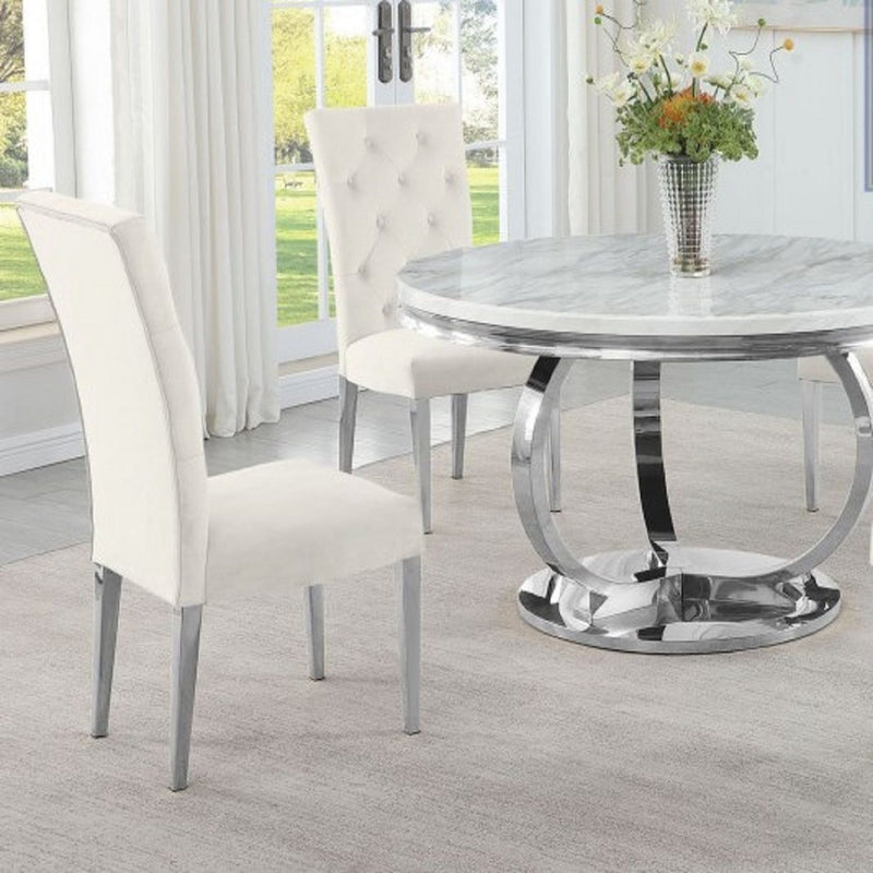 Modern Upholstered Tufted Dining Chair (Set of 2)
