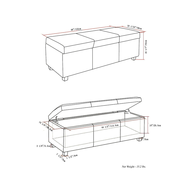 Avalon - Multifunctional Storage Ottoman Bench