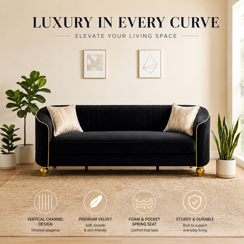 3 Seater Classic Sofa, Living Room Furniture