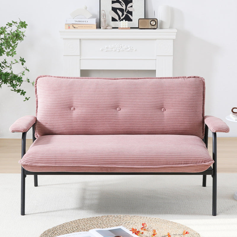 Modern Metal Frame Sofa With Sponge Filling For Compact Spaces And Versatile Use