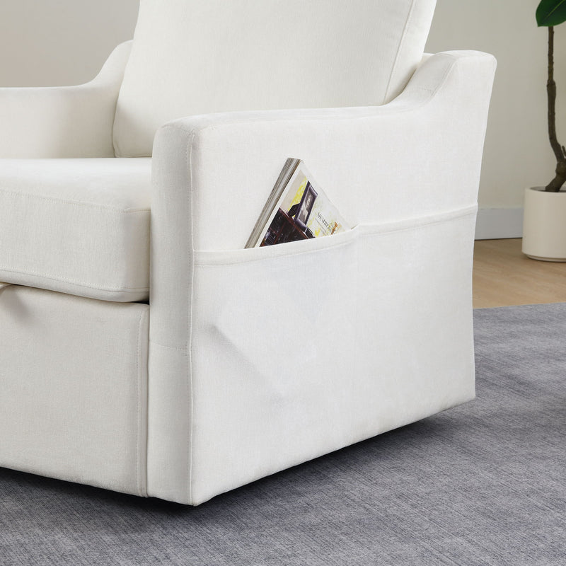 Swivel Arm Chair With Soft, Comfy Accent Chair For Living Room