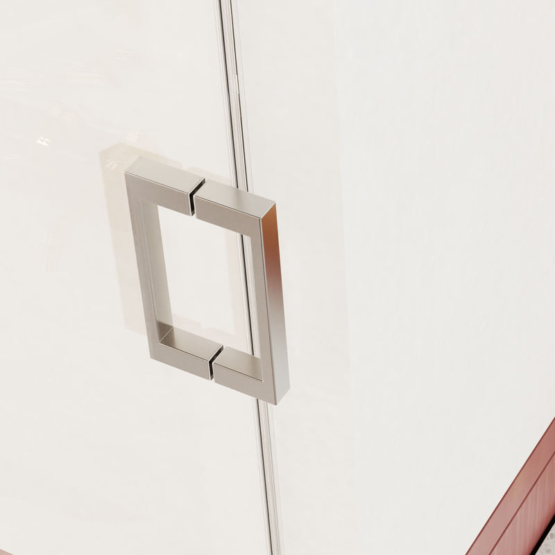 Frameless Single Sliding Shower Doors With Reversible Installation, 5 / 16" Tempered Glass - Chrome
