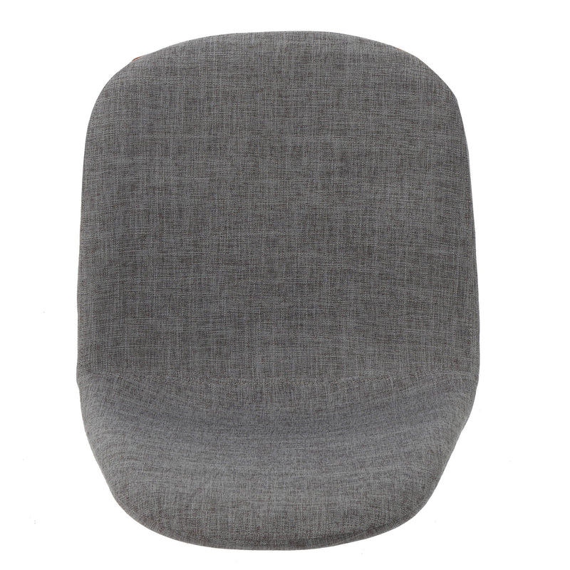 Modern Minimalist Fabric Dining Chair With Iron Legs