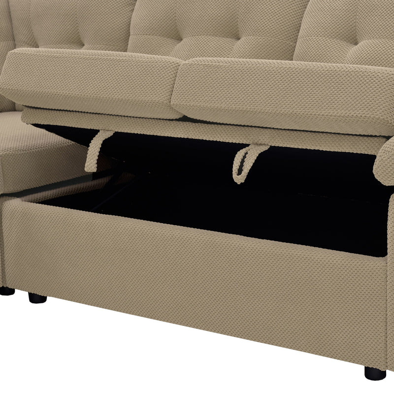 Convertible Sectional Sofa Bed & Pull Out Sleeper And Storage