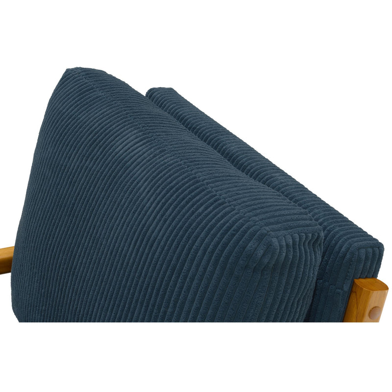 Upholstered Armchair With Back Support Pillow