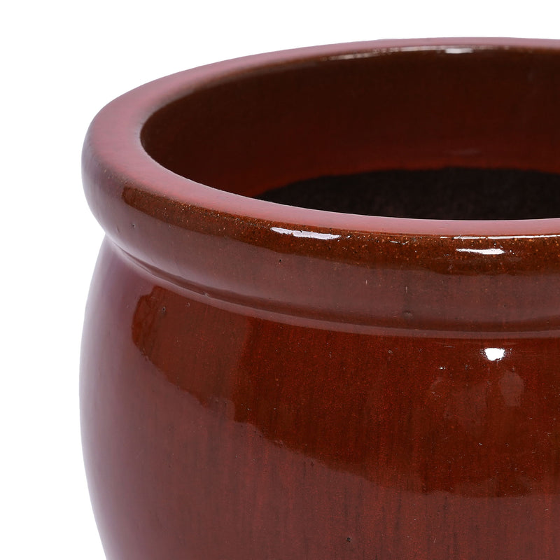 3 Pieces Ceramic Flowerpot, Planter For Patio, Garden Or Windowsills