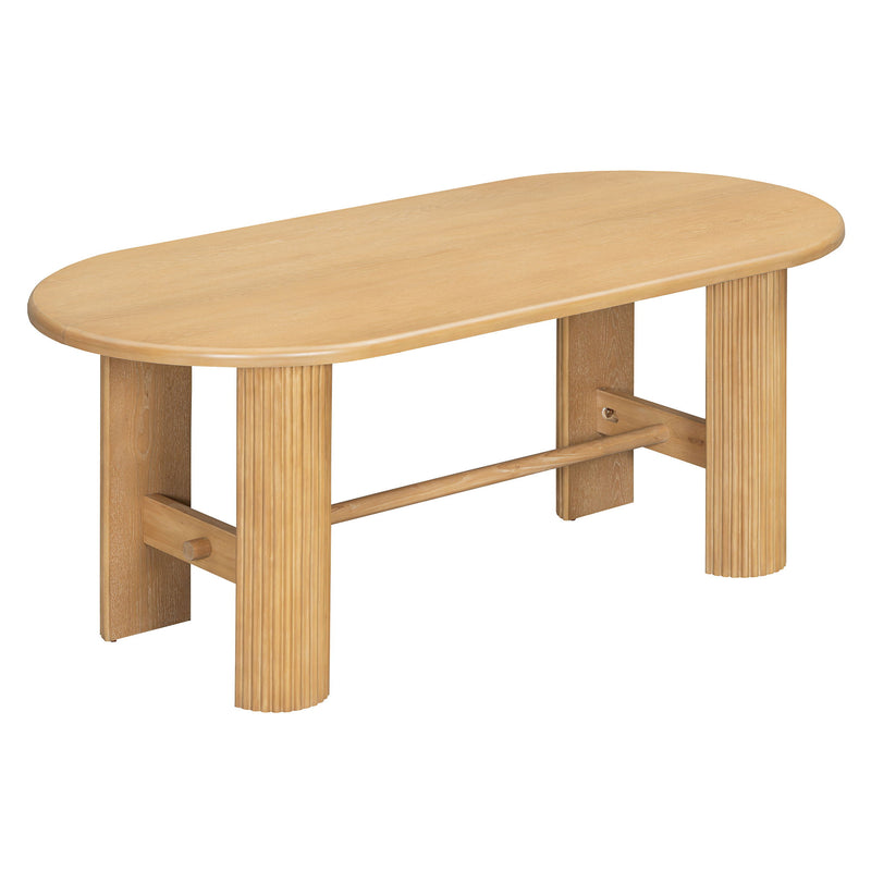 Oval Dining Table Set For 6 With 6 Upholstered Chairs