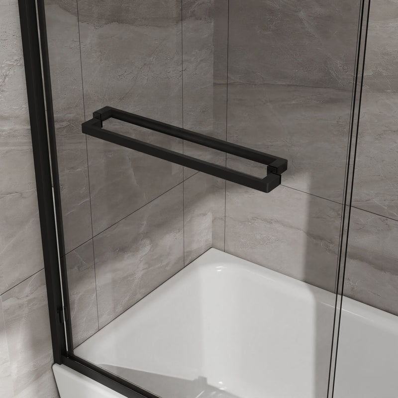 Goodyo - Double Sliding Bathtub Shower Door With Sgcc Clear Tempered Glass