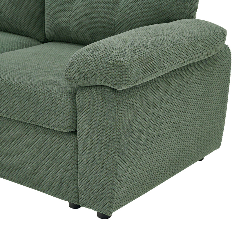 Convertible Sectional Sofa Bed With Pull Out Sleeper And Storage