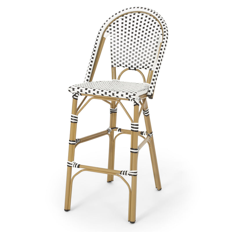 Outdoor Pe Rattan French Barstool Set