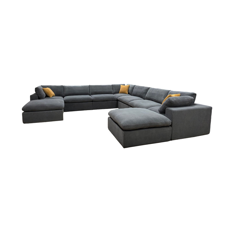Custom Configuration Modular Sectional & Toss Pillows