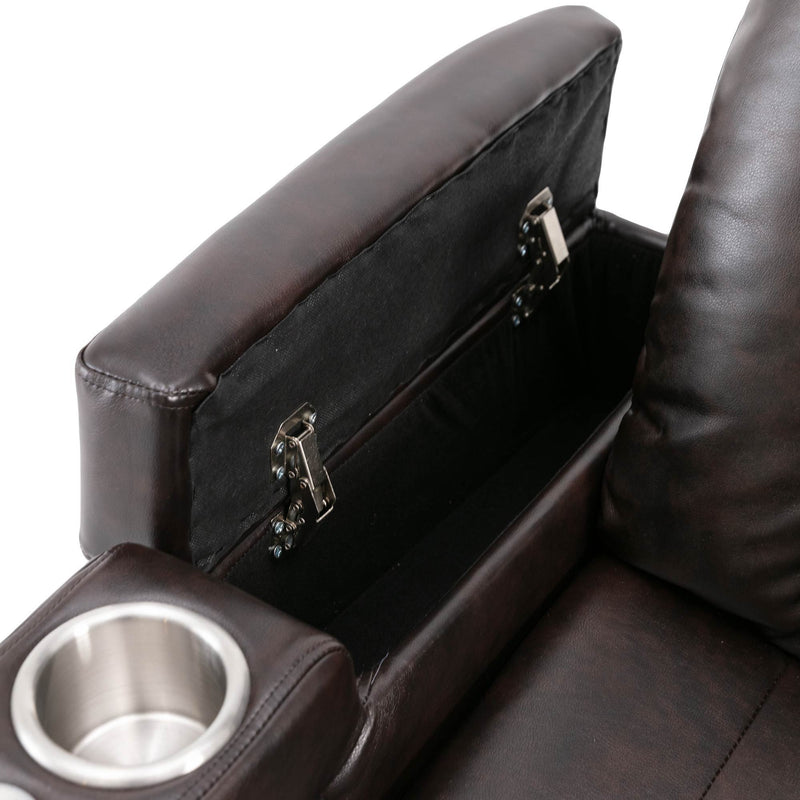 Power Recliner & Storage Arms, Cupholders, Swivel Tray Table And Cell Phone Stand
