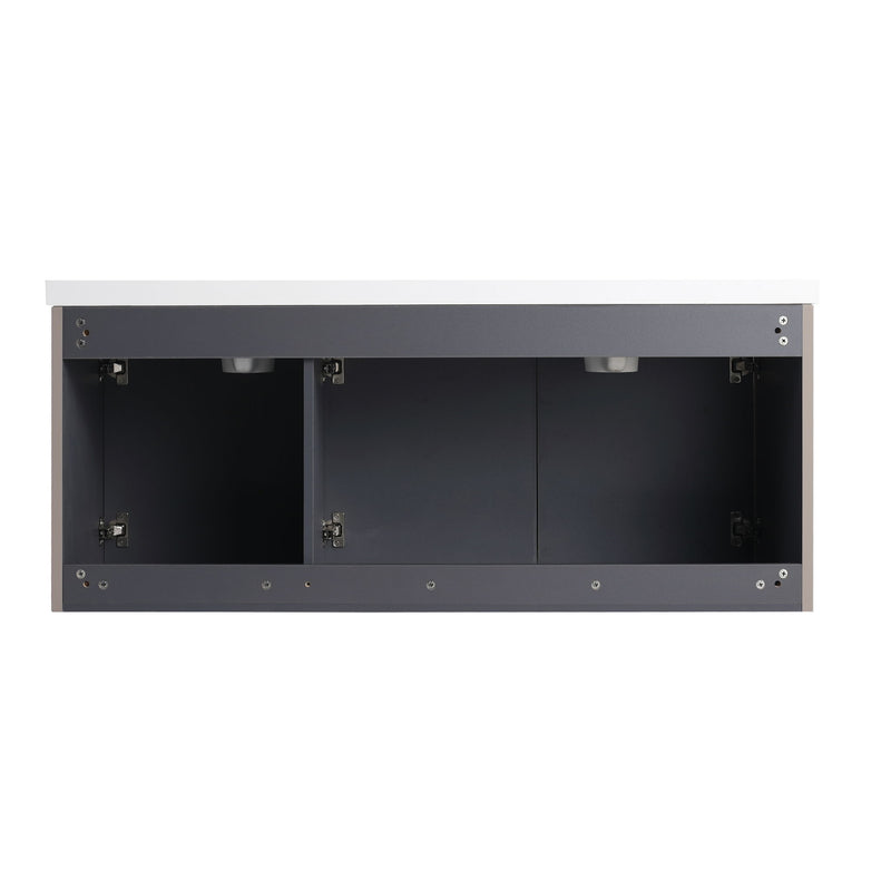 Contemporary Wall Mounted Bathroom Vanity With Soft Close Doors