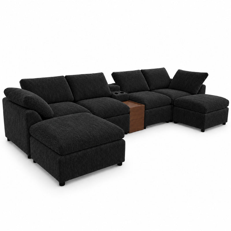 Modular Cloud Couch With Storage Console