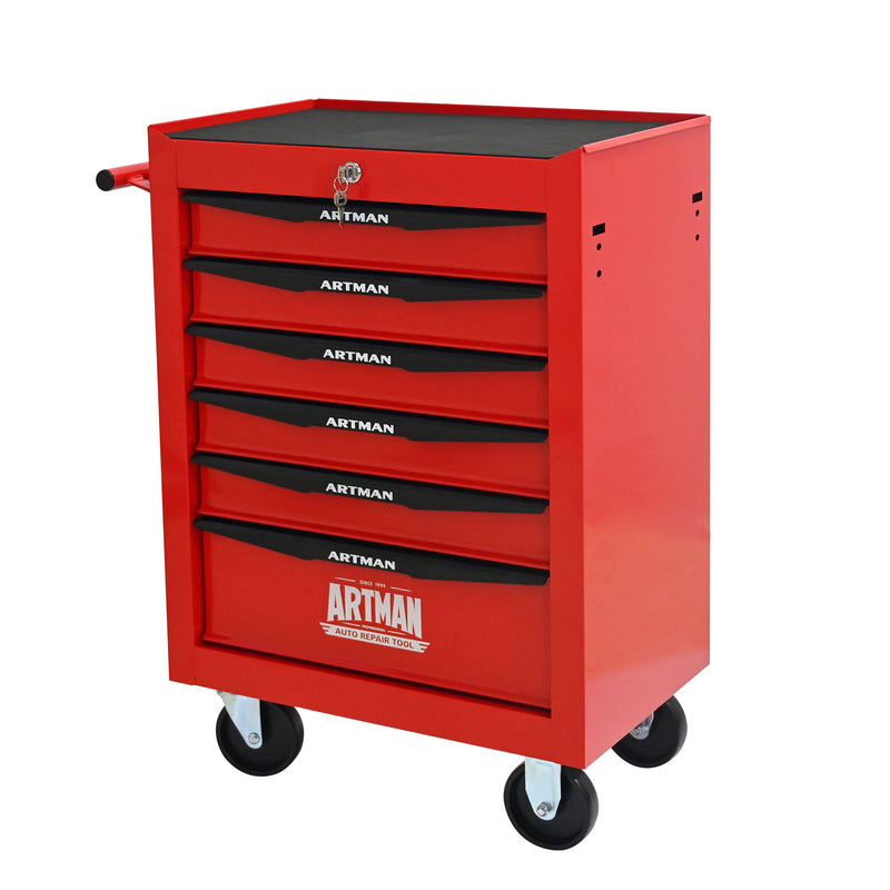 Rolling Metal Tool Chest With Drawers, Steel Storage Cabinet With Ball Bearing Slides