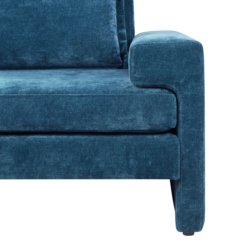 Upholstered Accent Chair With Wide Armrests And Ergonomic Back Support